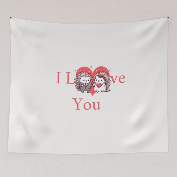 Item preview, Cute Hedgehog Couple I Love You designed and sold by LemuellTrends.