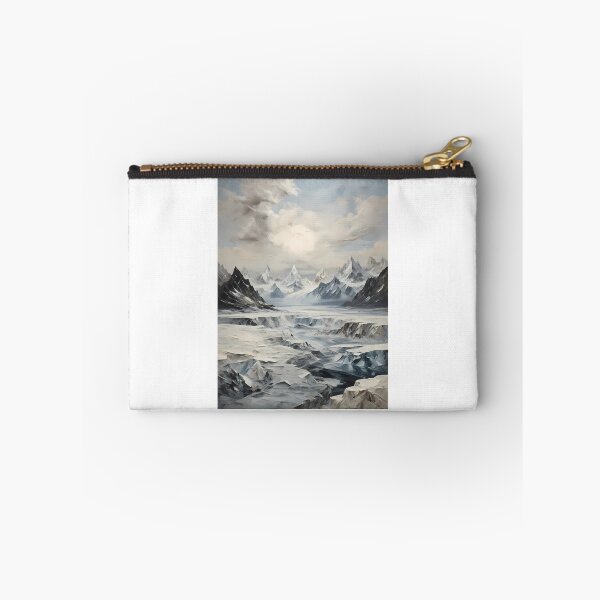 Item preview, An arctic mountain landscape with glaciers, vintage oil painting designed and sold by CreativeSparkzz.