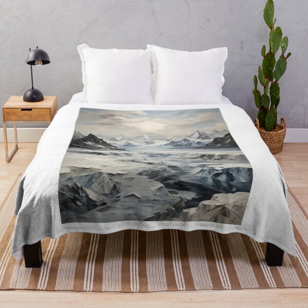 Item preview, An arctic mountain landscape with glaciers, vintage oil painting designed and sold by CreativeSparkzz.