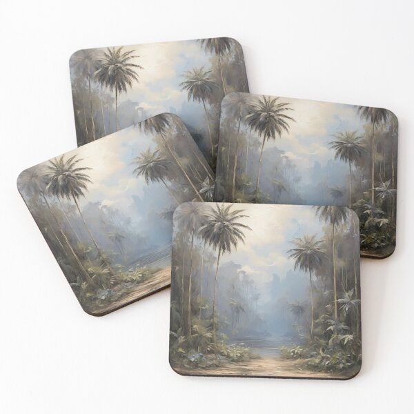 Item preview, A small river in the rainforest, vintage oil painting designed and sold by CreativeSparkzz.