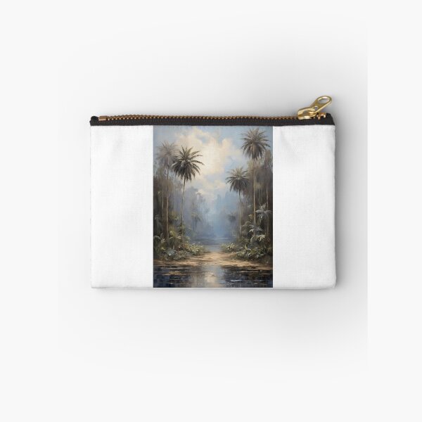Item preview, A small river in the rainforest, vintage oil painting designed and sold by CreativeSparkzz.
