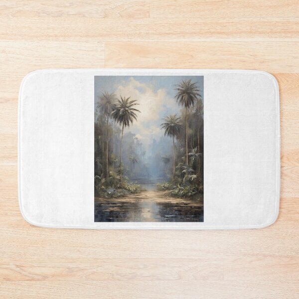 Item preview, A small river in the rainforest, vintage oil painting designed and sold by CreativeSparkzz.