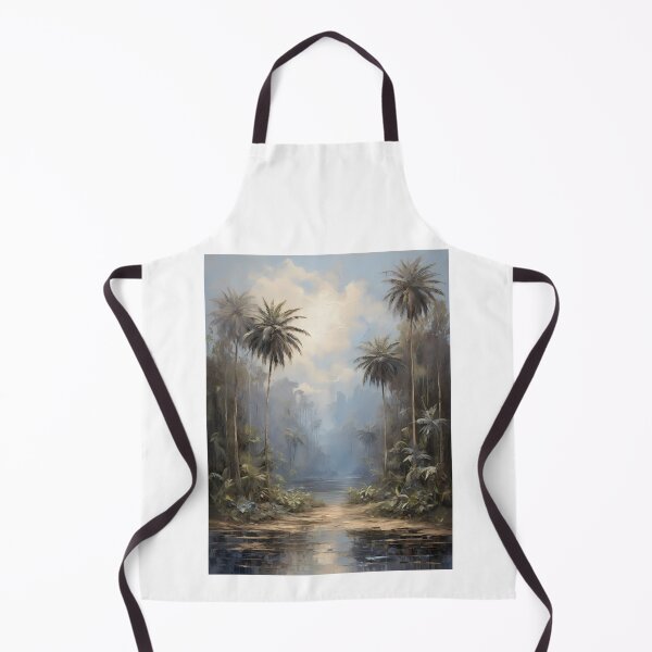 Item preview, A small river in the rainforest, vintage oil painting designed and sold by CreativeSparkzz.
