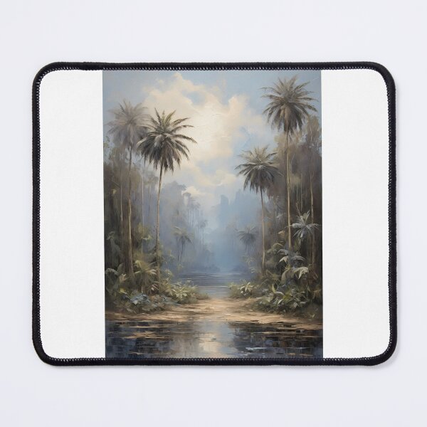 Item preview, A small river in the rainforest, vintage oil painting designed and sold by CreativeSparkzz.