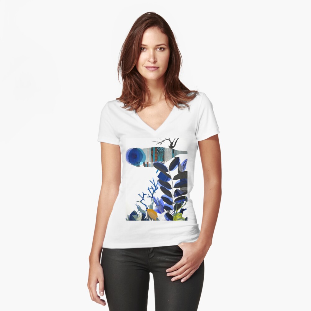 Item preview, Fitted V-Neck T-Shirt designed and sold by monicalmota.