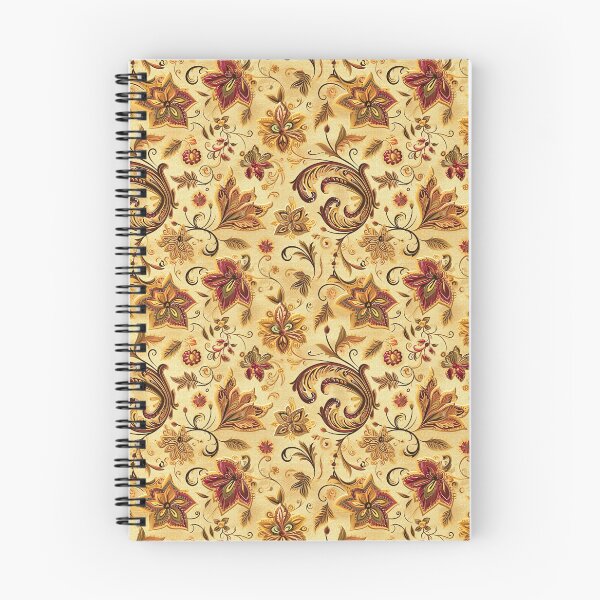 Item preview, Indian Flower Blooms of Floral Elegance with Paisley Accents Tan Yellow designed and sold by PHZTees.