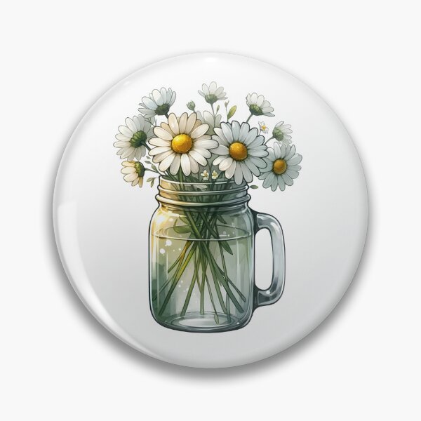 Item preview, Mason Jar with Flowers designed and sold by Truck Stop One.