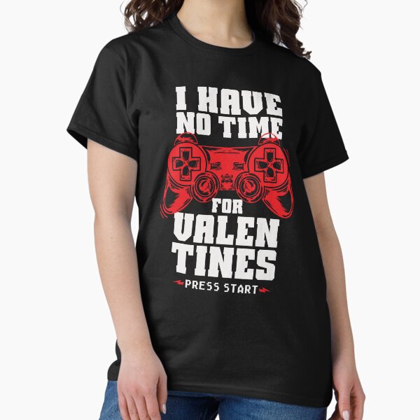 Item preview, V Is For Video Games Funny Valentines Day Gamer Boy Men Gift T-Shirt designed and sold by DAMOTAmagazine.