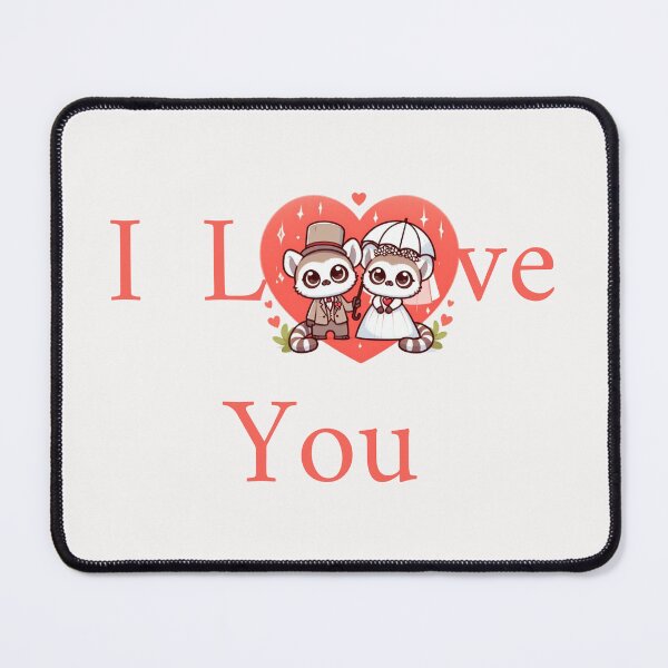 Item preview, Cute Lemur Couple I Love You designed and sold by LemuellTrends.