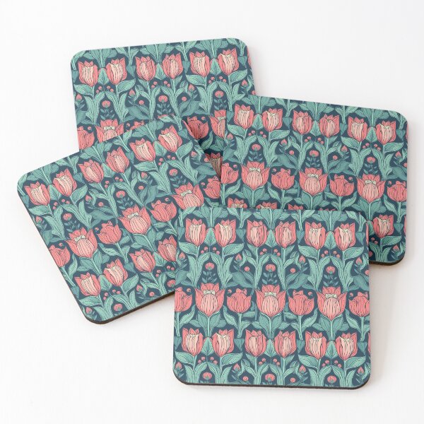 Item preview, Tulips watercolor painting seamless pattern designed and sold by MiraCleAI.