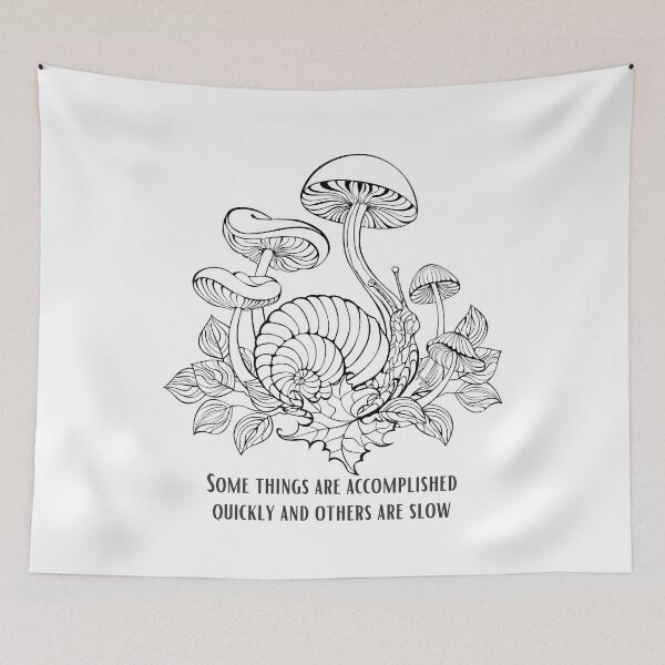 Item preview, Take Your Time Mushroom and snail designed and sold by Psycheclothing.