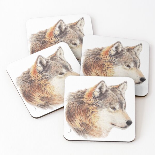 Item preview, wolf coloured pencil drawing for charity designed and sold by JayTCee.