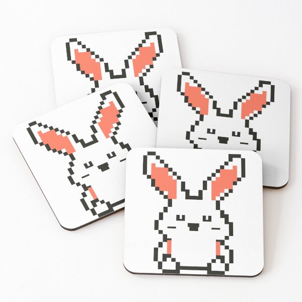 Item preview, Cute white pixel bunny designed and sold by HarriPaloma.