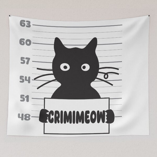 Item preview, Crimimeow | Criminal Cat | Black Fluffy Cat designed and sold by Leo-Stride.