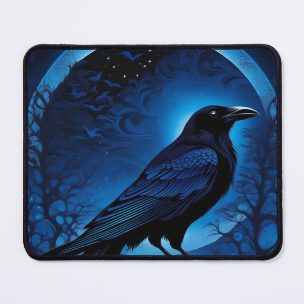 Item preview, An Ominous Blue Raven Gothic Art designed and sold by TheDarkWardrobe.
