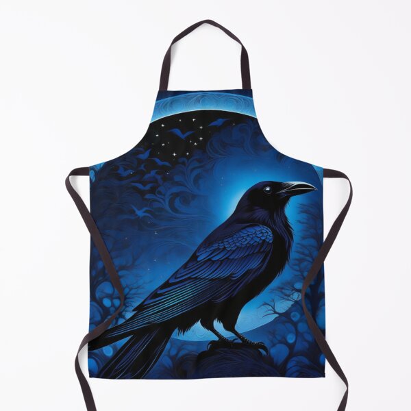 Item preview, An Ominous Blue Raven Gothic Art designed and sold by TheDarkWardrobe.
