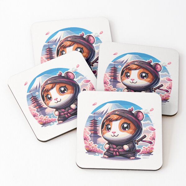 Artikelvorschau, Süßes Ninja-Schweinchen-Mädchen entworfen und verkauft von Wheekly Designs.