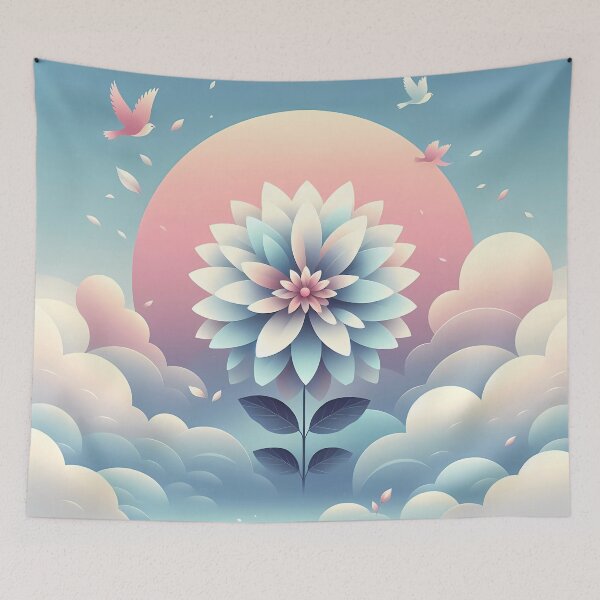 Item preview, Serenity in Bloom - A Pastel Sunrise Dreamscape designed and sold by Vitalka-uk.