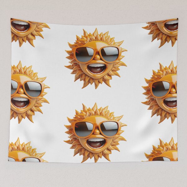 Item preview, Smiling sun wearing sunglasses designed and sold by MiraCleAI.