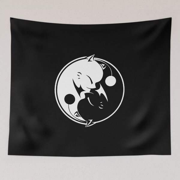 Item preview, Moogle Yin Yang designed and sold by Demon Fox Designs.