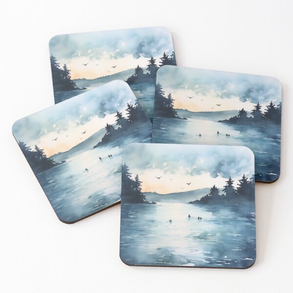 Item preview, Wild Swimmers watercolor designed and sold by Tara Neal.