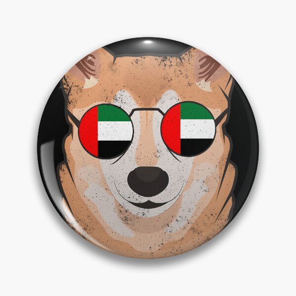 Item preview, Vintage Patriotic Shiba Inu Emirati Flag designed and sold by feether-store.
