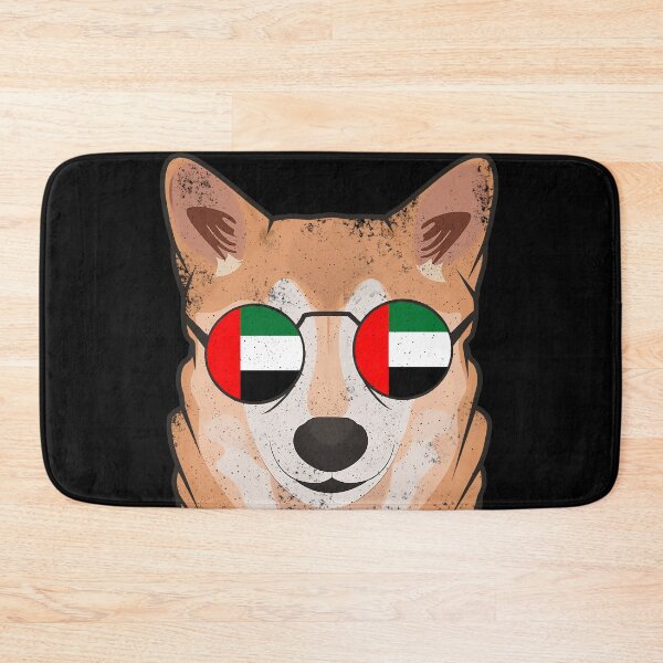 Item preview, Vintage Patriotic Shiba Inu Emirati Flag designed and sold by feether-store.