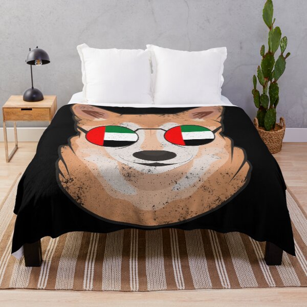Item preview, Vintage Patriotic Shiba Inu Emirati Flag designed and sold by feether-store.