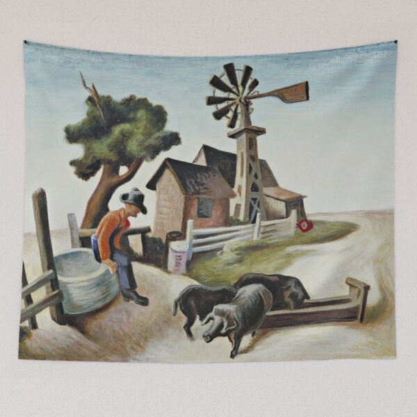 Item preview, Thomas Benton Homestead 1934 Moma Thomas Hart Benton artwork designed and sold by Amy-Hamilton.