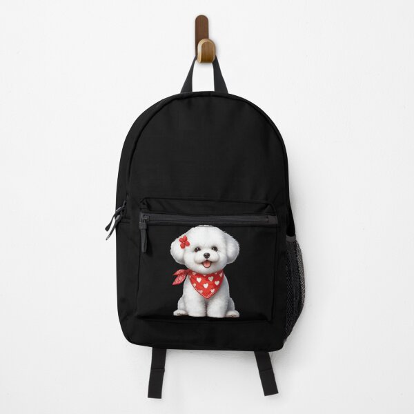 Item preview, Bichon Frisé Cute Dogs with Red Bandana designed and sold by BerryBlaze.