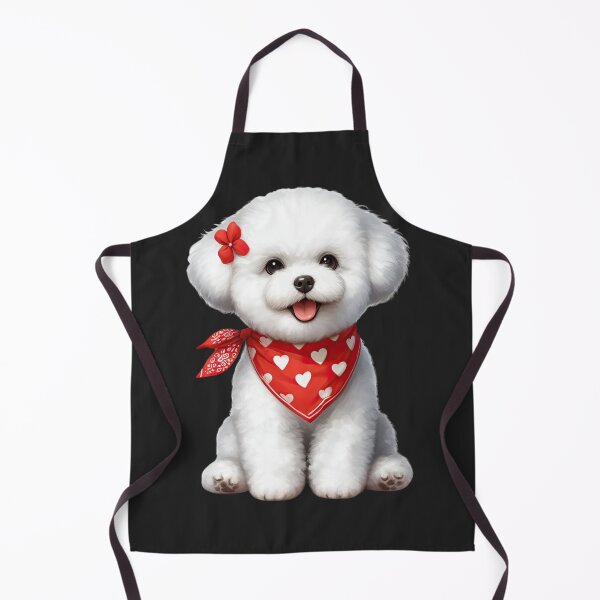 Item preview, Bichon Frisé Cute Dogs with Red Bandana designed and sold by BerryBlaze.
