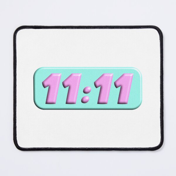 Item preview, angel number 11:11, green and pink designed and sold by cozy-muscaria.