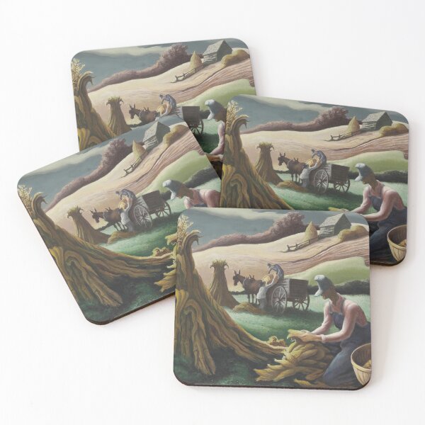 Item preview, Thoma Benton Ozark autumn Thomas Hart Benton paintings designed and sold by Amy-Hamilton.