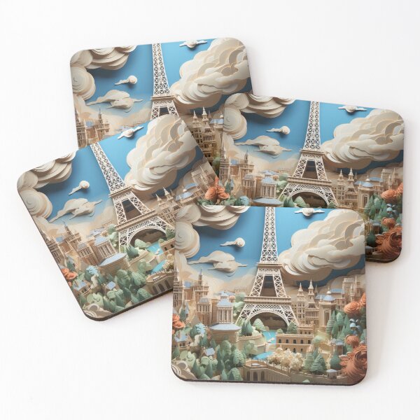 Item preview, Illustration of landmarks in Paris, France designed and sold by MiraCleAI.