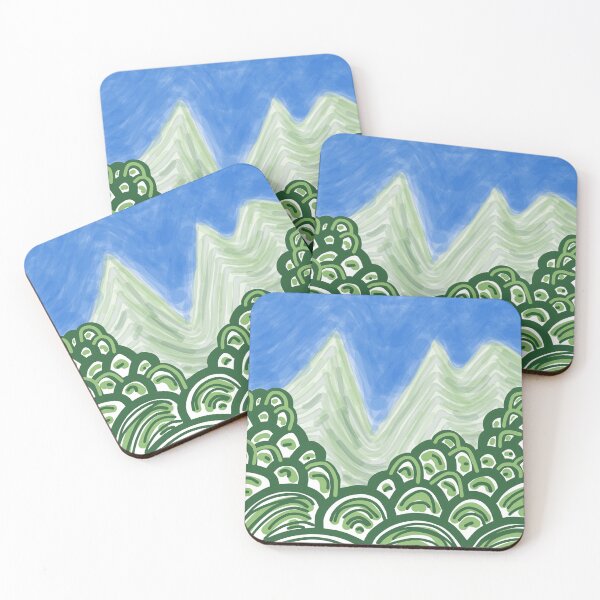 Item preview, Blue Green Hills and Mountains Creative Nature Scene designed and sold by IntoClearWater.
