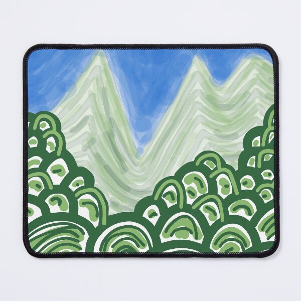Item preview, Blue Green Hills and Mountains Creative Nature Scene designed and sold by IntoClearWater.