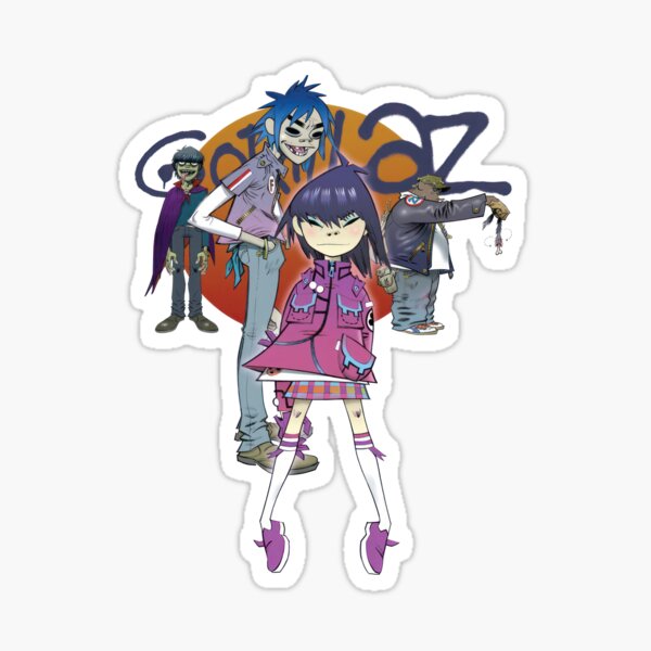 Gorillaz Little Pink Plastic Bags EP Cover Sticker for Sale by Theokotos