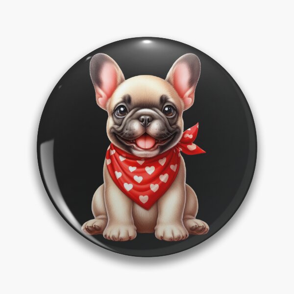 Item preview, French Bulldog Cute Dogs with Red Bandana designed and sold by BerryBlaze.