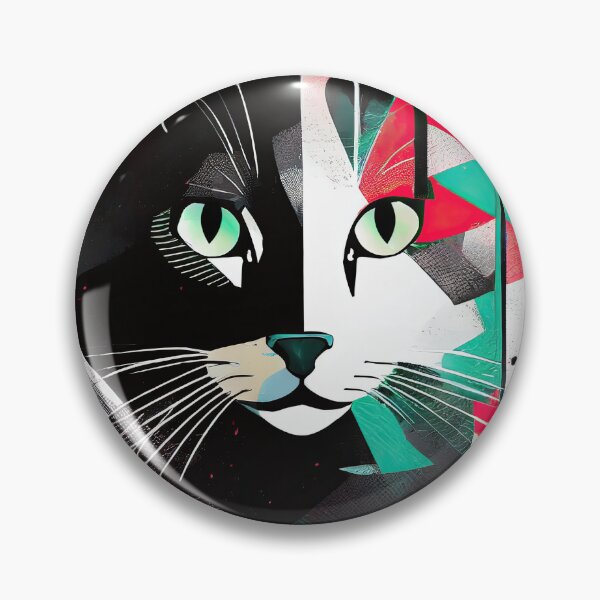 Item preview, Abstract Feline Flair: Geometric Cat Portrait designed and sold by bsilvia.