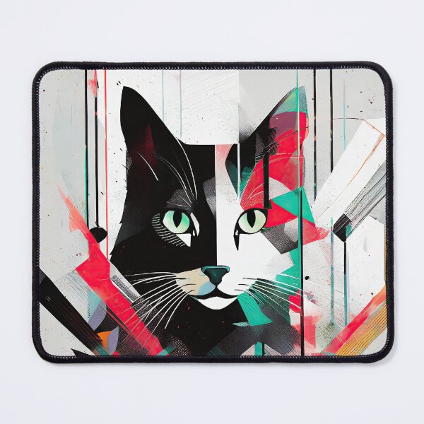 Item preview, Abstract Feline Flair: Geometric Cat Portrait designed and sold by bsilvia.