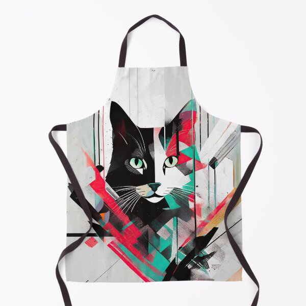 Item preview, Abstract Feline Flair: Geometric Cat Portrait designed and sold by bsilvia.