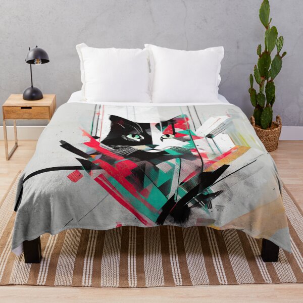 Item preview, Abstract Feline Flair: Geometric Cat Portrait designed and sold by bsilvia.