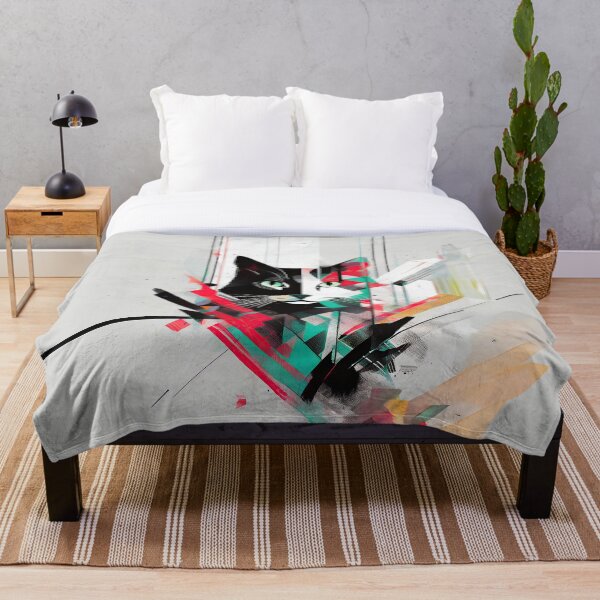 Item preview, Abstract Feline Flair: Geometric Cat Portrait designed and sold by bsilvia.