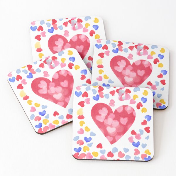 Item preview, Big Valentines Love Heart Mini Confetti Amor Watercolour  designed and sold by Kayley  |  QuintaDaColherArtes.