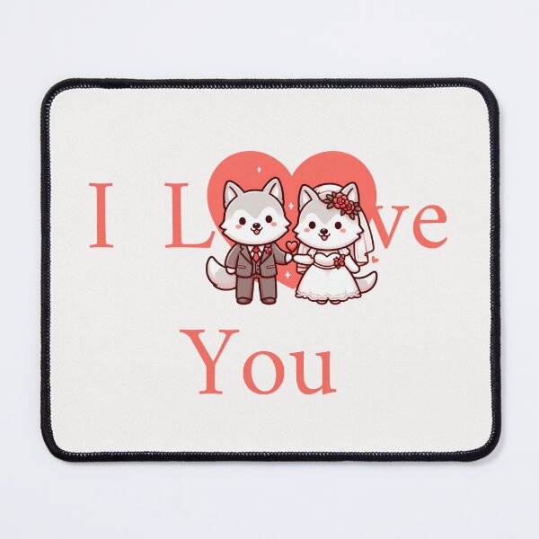 Item preview, Cute Wolf Couple I Love You designed and sold by LemuellTrends.