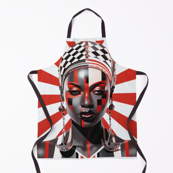 Item preview, WOMAN WORRIOR BLACK RED WHITE STRIPES ABSTRACT 8 designed and sold by justyna-s28.
