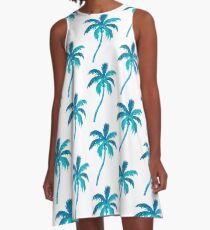 Coconut Palm Tree A-Line Dress