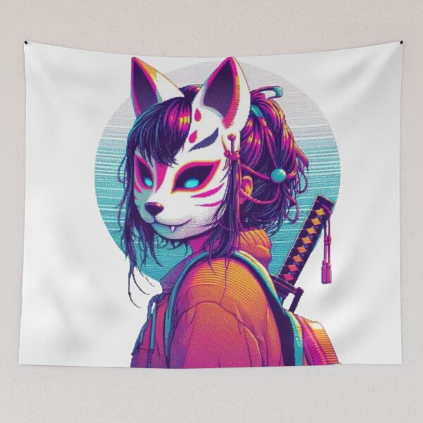 Item preview, Ninja masked girl pixel art designed and sold by DakaPixelArt.