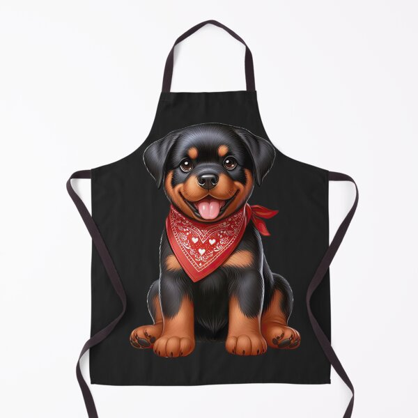 Item preview, Rottweiler Cute Dogs with Red Bandana designed and sold by BerryBlaze.