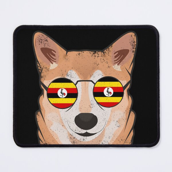 Item preview, Vintage Patriotic Shiba Inu Ugandan Flag designed and sold by feether-store.